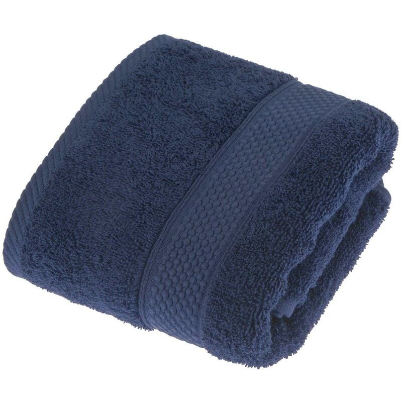 Turkish Cotton Navy Blue Hand Towel - Homescapes