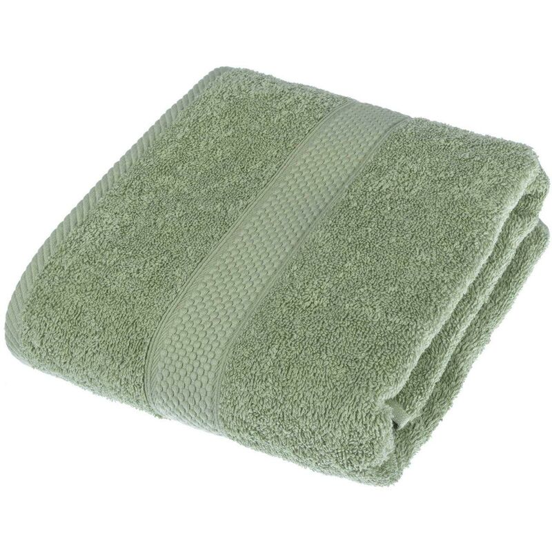 Turkish Cotton Sage Green Bath Towel - Homescapes