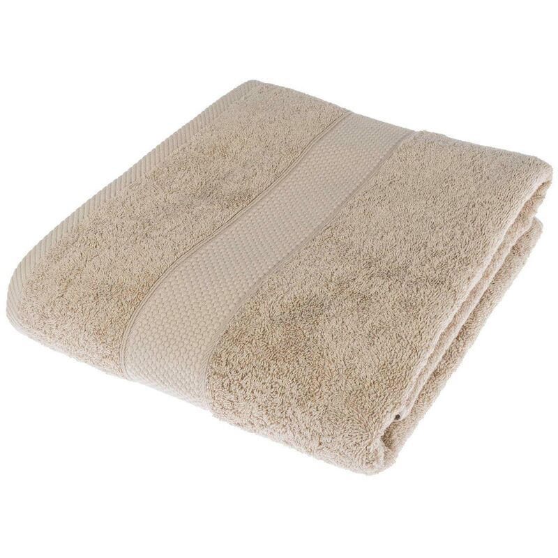 Turkish Cotton Stone Jumbo Towel - Stone - Homescapes