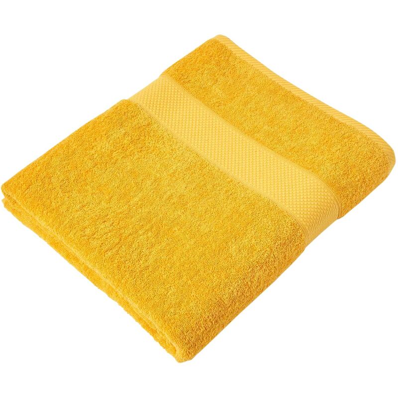 Turkish Cotton Jumbo Towel, Ochre - Homescapes