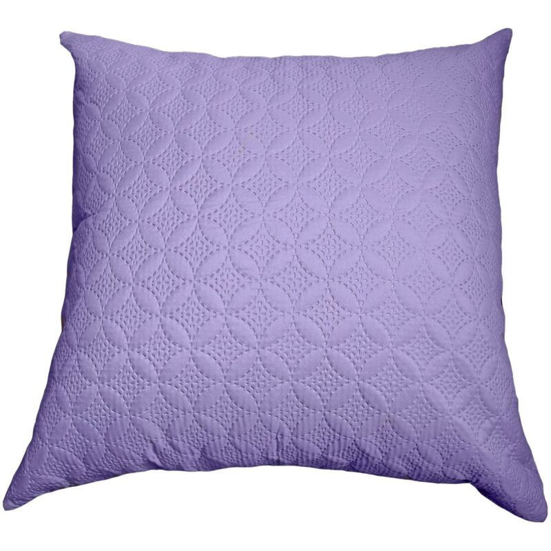 Homescapes - Ultrasonic Mauve Quilted Embossed Cushion Cover, 80 x 80 cm - Mauve
