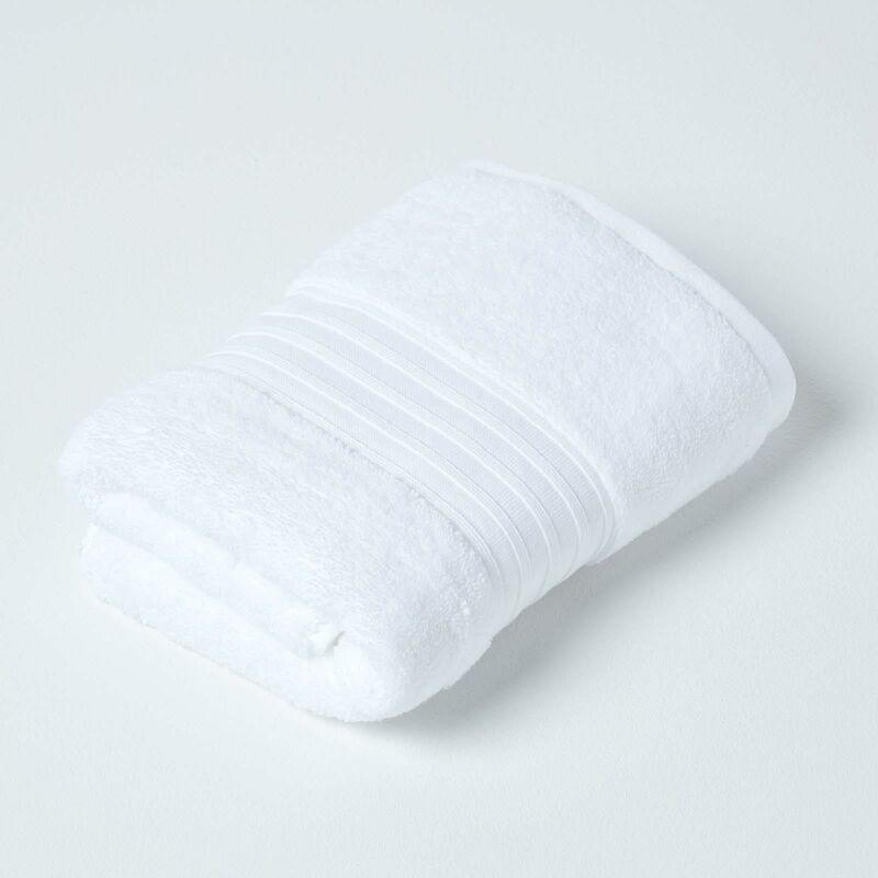 Zero Twist Supima Cotton Hand Towel, White - White - Homescapes