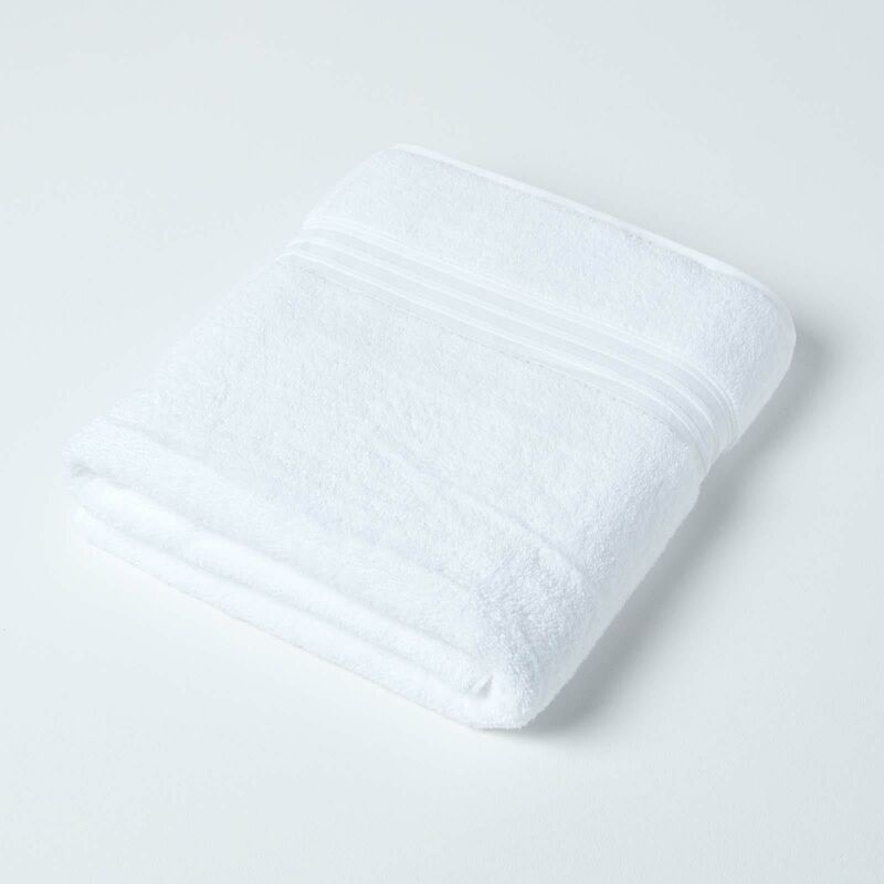 HOMESCAPES Zero Twist Supima Cotton Bath Sheet, White