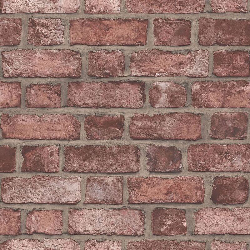

Papel pintado Brick Wall rojo - Rojo - Homestyle