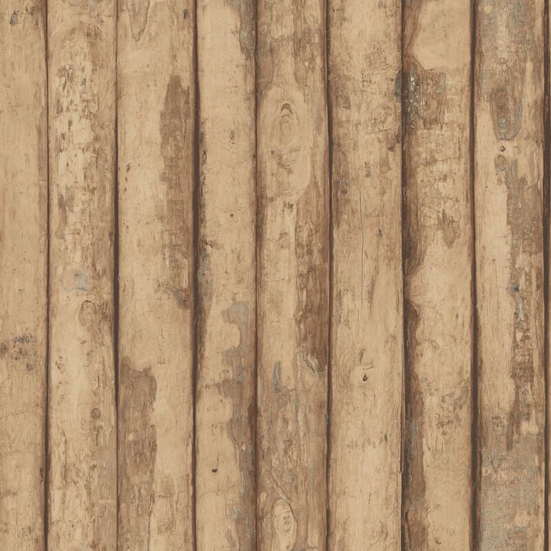 

Papel pintado Old Wood marrón - Marrón - Homestyle