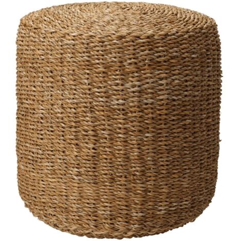 Home&Styling Pouf rond naturel Ø40x38 cm herbe de mer