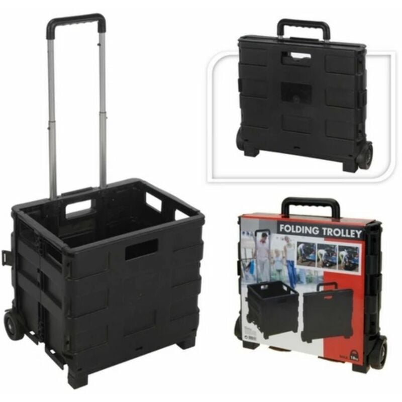 

Home&Styling Trolley de transporte de aluminio con caja plegable de PP