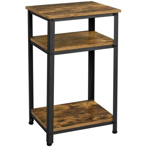 Homevive 2 x Mesas Auxiliares Rústica 45 x 35 x 75 cm Estilo Vintaje para Salón de Café Mesitas de Noche para Sala de Estar Dormitorio Recepción