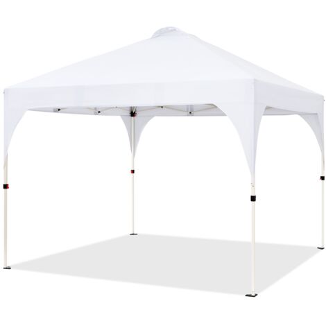 Homevive 3×3 Carpa Plegable Portátil 8-10 Personas Toldo al Aire Libre Carpas para Exteriores Playa con Bolsa de Transporte Blanco