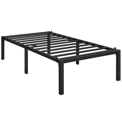 Homevive Base Metal Base Estructura de Cama con Espacio Almacenamiento Bajo para Colchón Cama Doble 90 x 190 cm