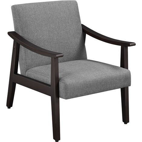 Homevive Sillón de Salón/Silla Sofá-Carga MAX 136 KG-Tapizada Tela-Sillón Relax-Gris