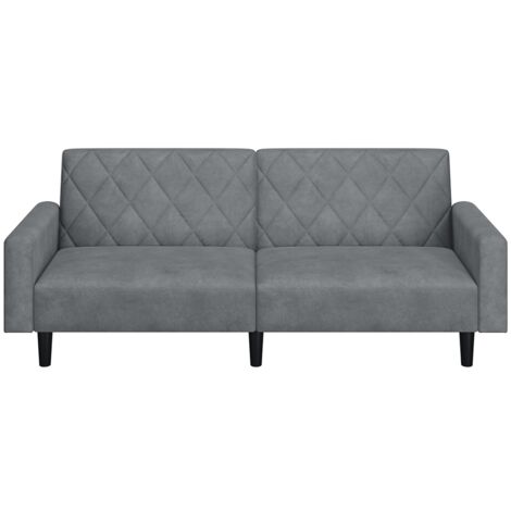 Homevive Sofá Cama 2 Plazas Convertible de Tela Moderno Sofá Reclinable con Respaldo y Apoyabrazos para Sala de Estar/Oficina 159 × 75,5 × 73 cm Gris Oscuro