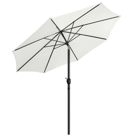 Homevive Sombrilla de Jardín Inclinable con Manivela de Aluminio y Poliéster Impermeable