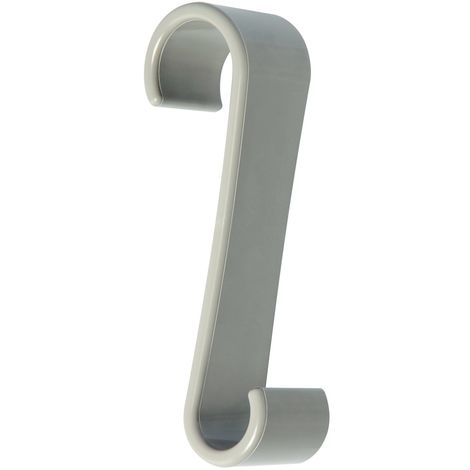 6,4 x 12,7 x 3,3 cm 6.4x12.7x3.3 cm homeXpert MSV 141418 S Gancio in Metallo Metallo Grigio