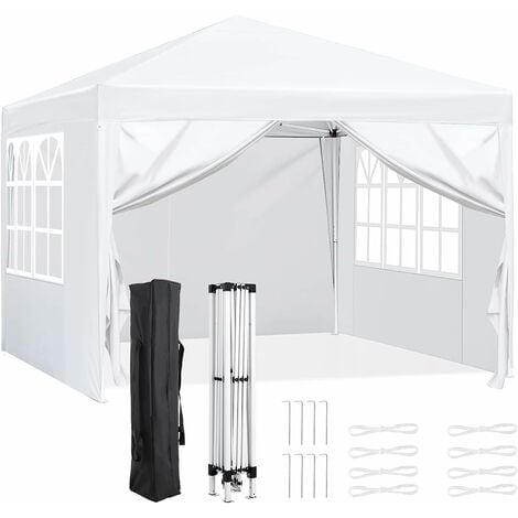 Homfa 3 x 3 m Gazebo,Pop Up Waterproof Folding Gazebo, Sun Protection, PartyTent