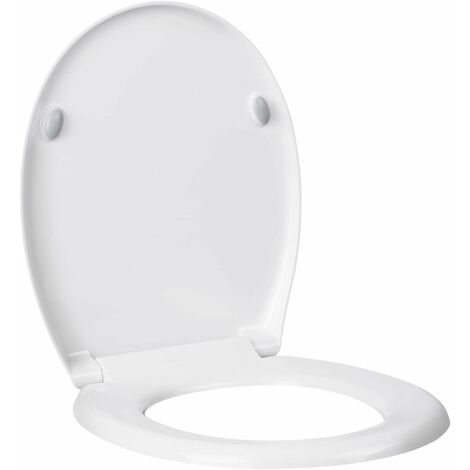 Abattant WC Abattant Toilette Blanc Lunette de WC ovale en polypropylène avec système dabaissement automatique 