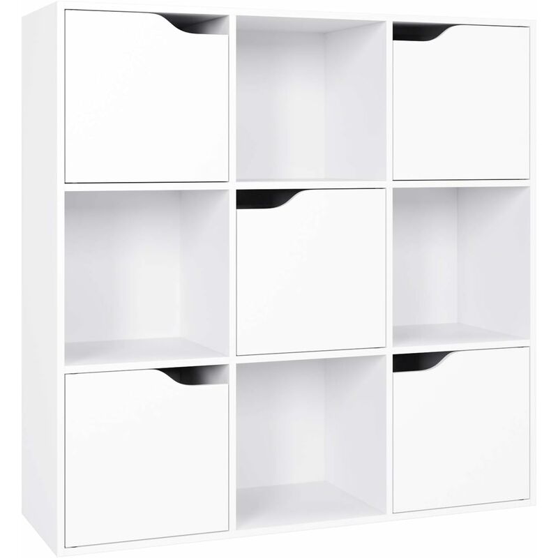 

Armario de almacenamiento Estantería de madera Estante de 9 cubos - Homfa