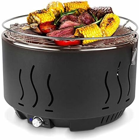 Homfa BBQ- Barbecue en fonte avec grille de cuisson 535x35x25cm Grill
