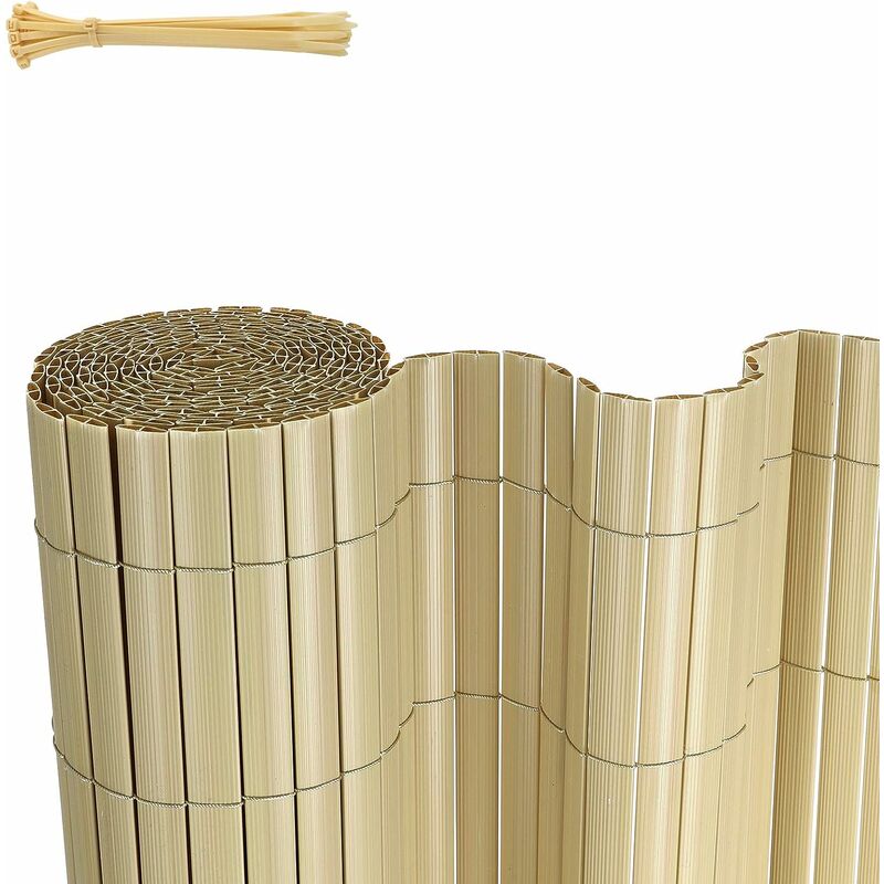 Brise vue Bambou 90 x 400 cm pvc - Homfa