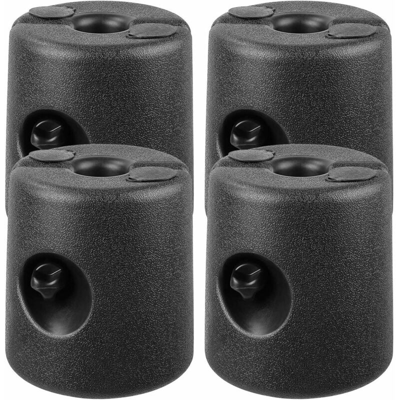 

Conjunto de 4 soportes de peso para pabellón pies estables resistentes a la intemperie Polietileno carpa cenador negro - Homfa