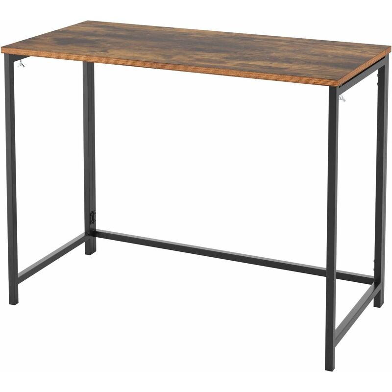 

HOMFA Escritorio de computadora plegable Escritorio pequeño simple Mesa de estudio industrial para oficina en casa 98x47.5x75cm