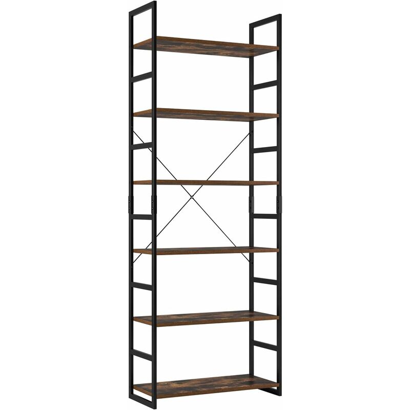 

Estante de almacenamiento de hierro forjado multiusos moderno Estantería para libros Organizador de escaleras Decorativo para el hogar 6 estantes