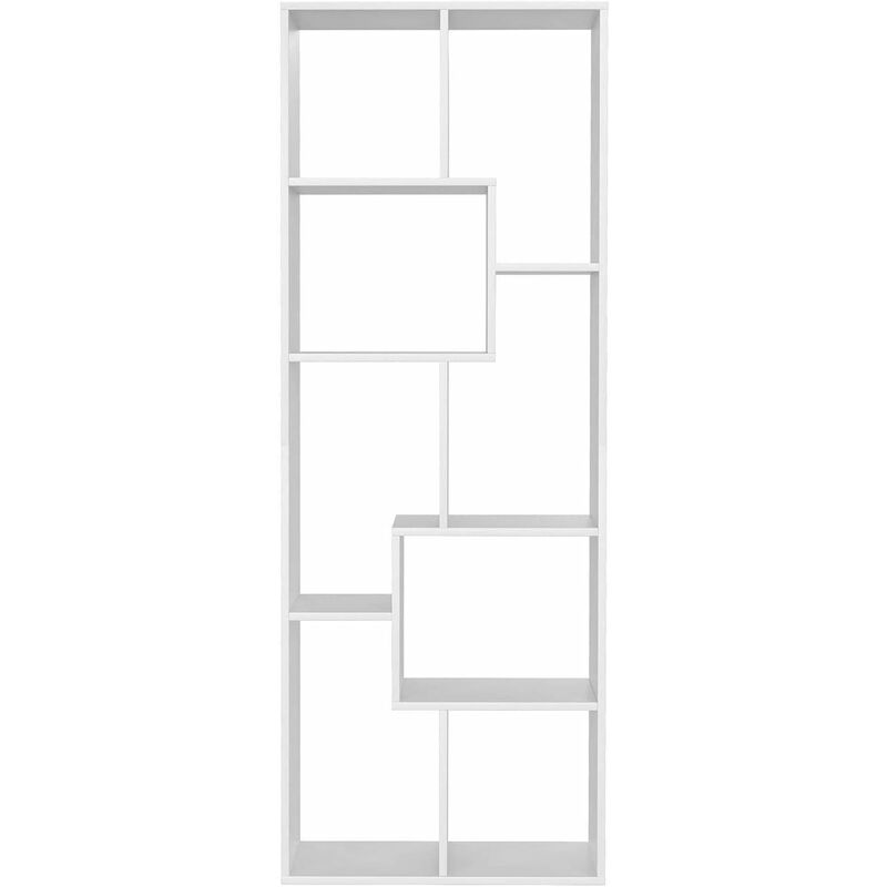 

Estantería de madera con diseño de estantería, escritorio para sala de estar, 60x24x160 cm (blanco) - Homfa