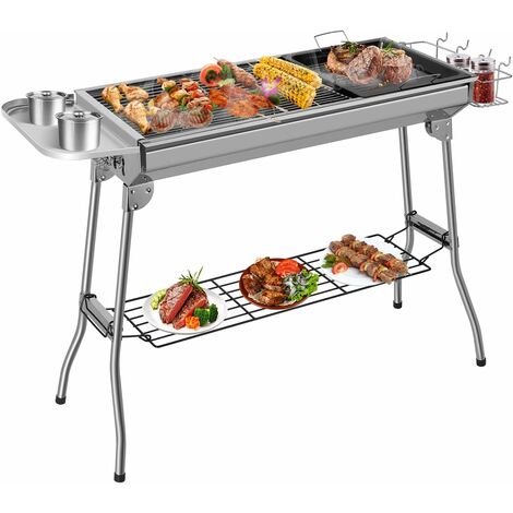 Gusseisen BBQ GRILL Holzkohle Grill Standgrill Gussgrill Schaschlik 