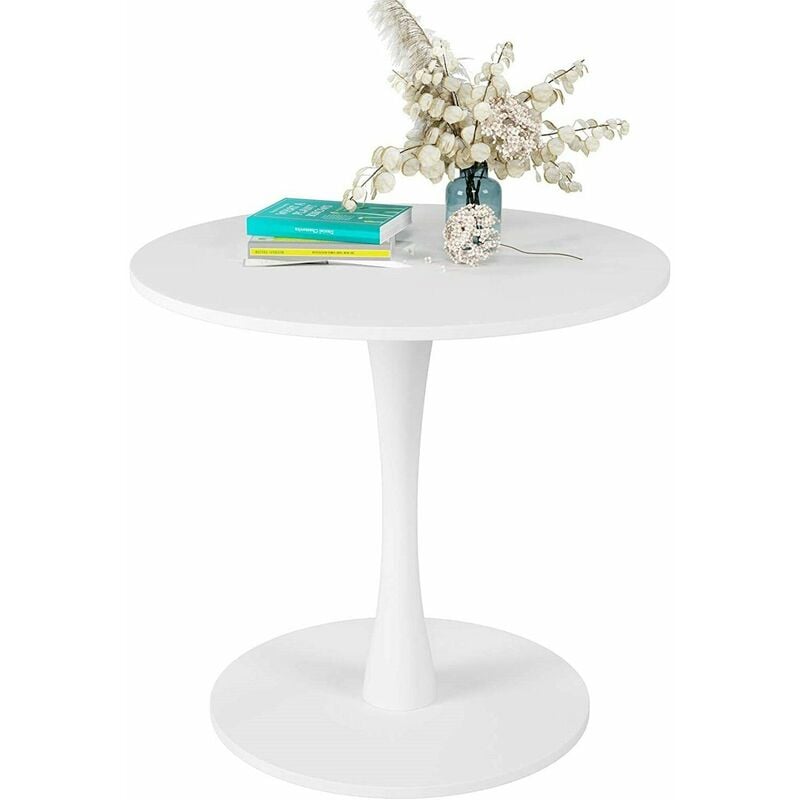 

Homfa Mesa auxiliar redonda Ø80cm altura 71cm mesa de centro mesa de comedor mesa de cocina mesa de centro