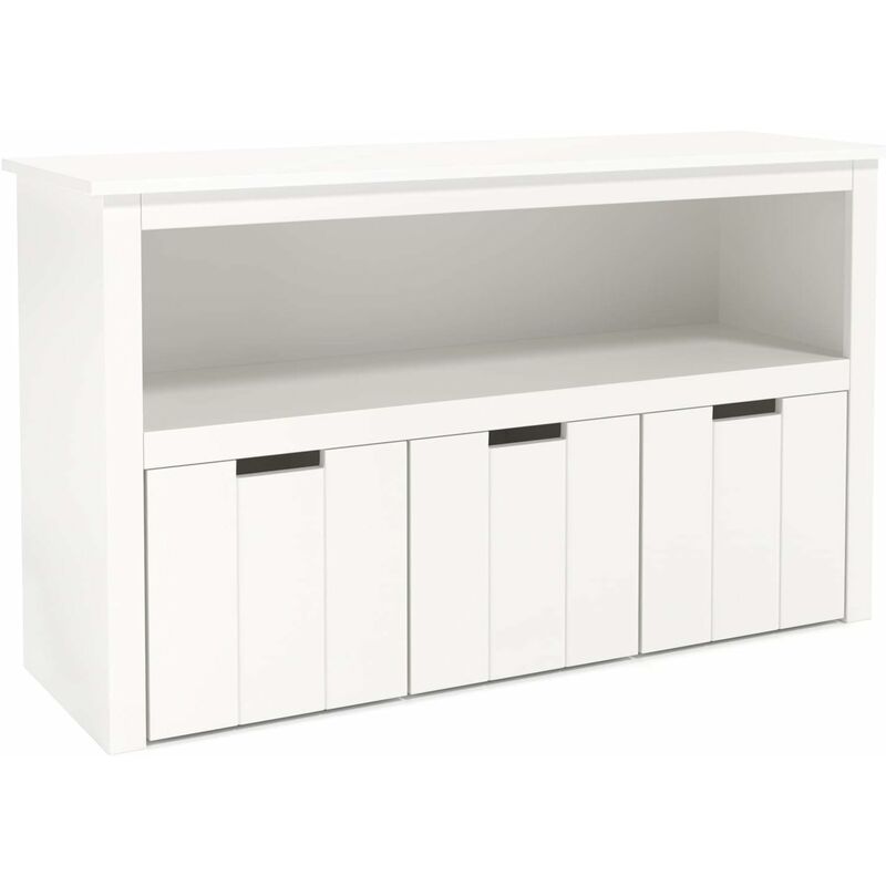 

Homfa - Mueble de juguete para dormitorio infantil de 3 cajones con ruedas