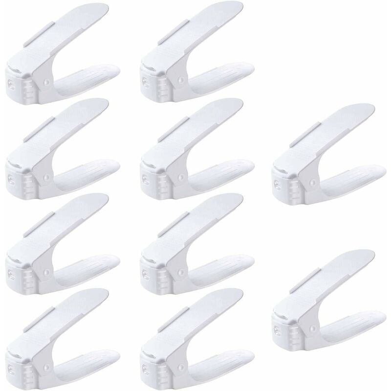 

Homfa Organizador Zapatos, Pack de 10 Unidades Ahorra Espacio (Blanco)