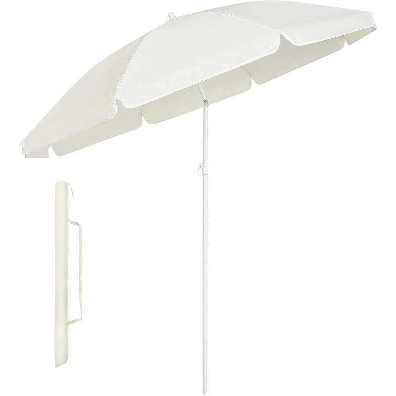 Parasol inclinable diamètre 160cm beige - Homfa