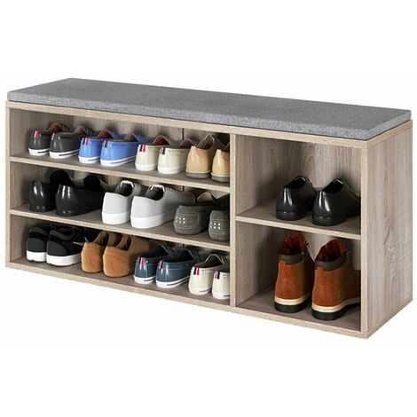 main image of "Homfa Shoe Bench Shoes Storage Organizer Rack Cabinet Cushion Seat Home Hallway UK"