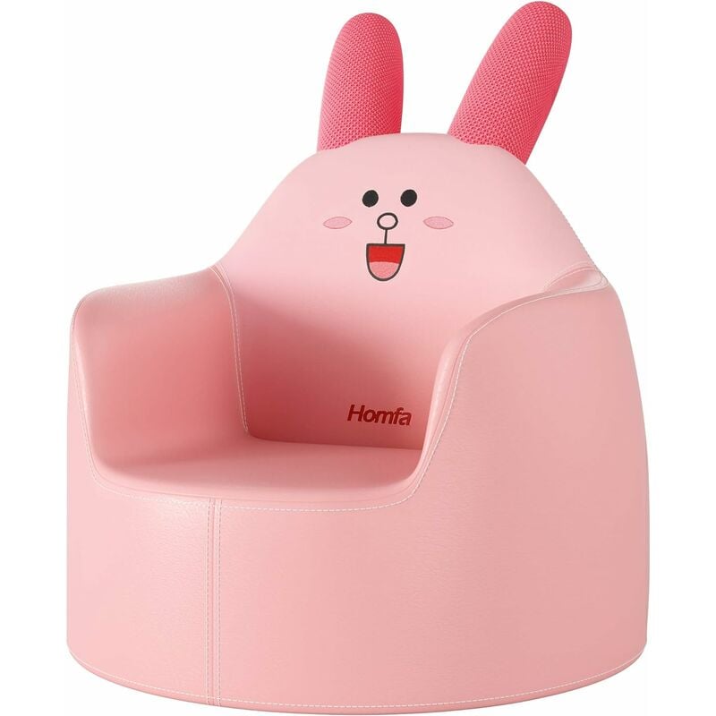 

Homfa Sillón para niños Sofá para niños Mini sillón Mini sofá Taburete para sala de estar Asiento para niños Cuero sintético (rosa)