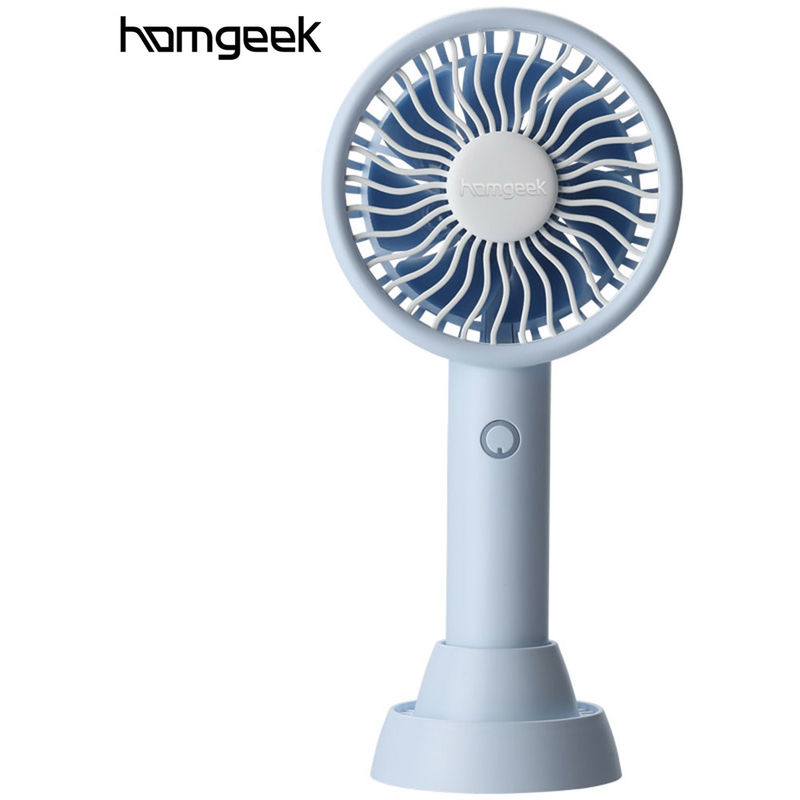 

ventilador portatil, 3 velocidades, con la base ligera de colores, azul - Homgeek