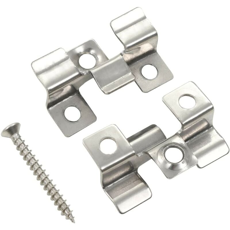 Hommoo - 100 pcs Decking Clips with 200 Screws Stainless Steel VD29215