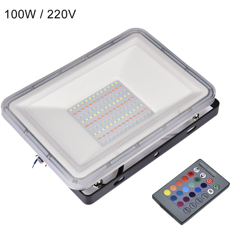 2 Piece 30W/50W/100W RGB Flood Light(with synchronization function, without memory function) LLDDE-ZT0000105X2 - Hommoo