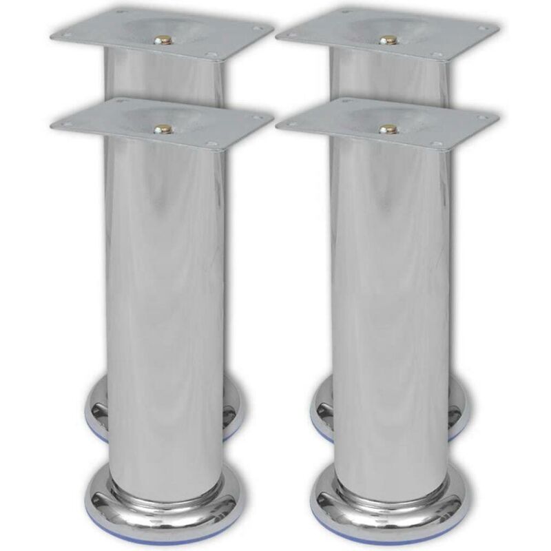 

4x Patas de sofá redondas cromadas 180 mm - Hommoo