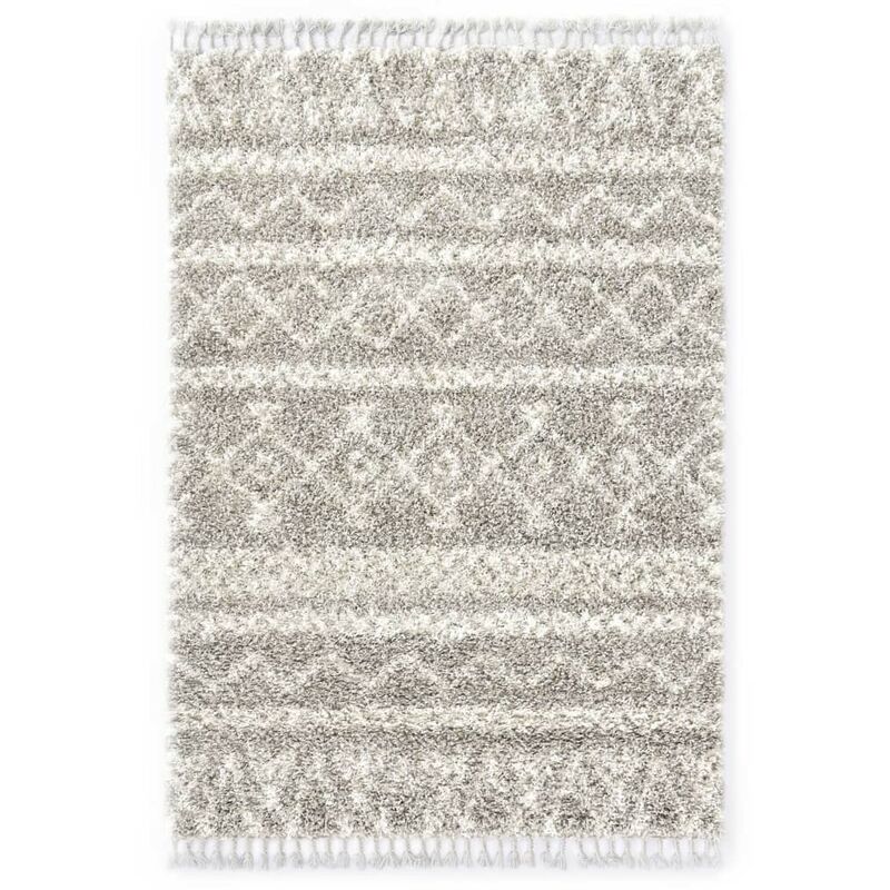 

Alfombra bereber peluda PP color arena y beige 80x150 cm - Hommoo