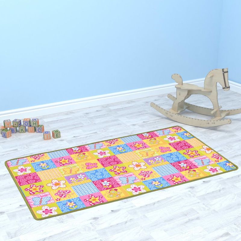 

Alfombra de juego 67x120 cm estampado mariposas - Hommoo