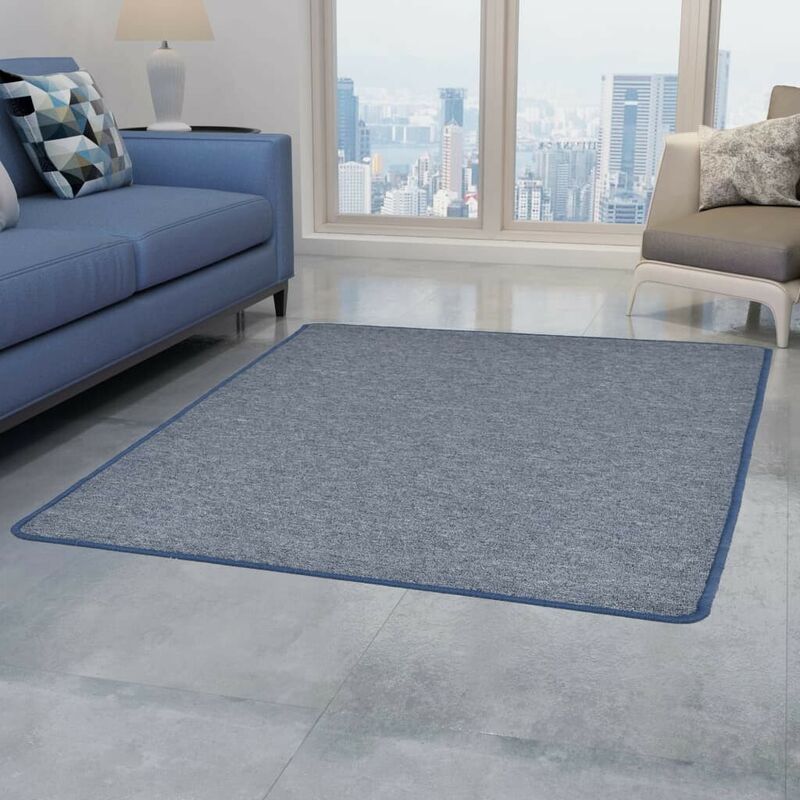 

Alfombra de nudo 120x180 cm azul - Hommoo