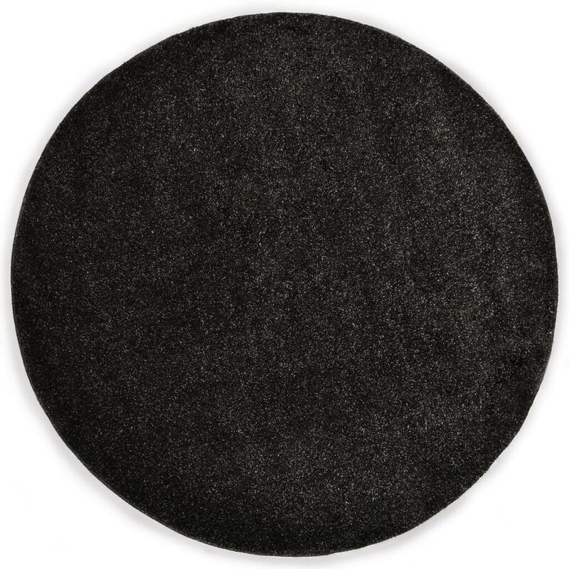 

Alfombra de pelo gris antracita 120 cm - Hommoo