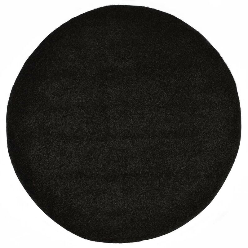 

Alfombra de pelo negro 160 cm - Hommoo