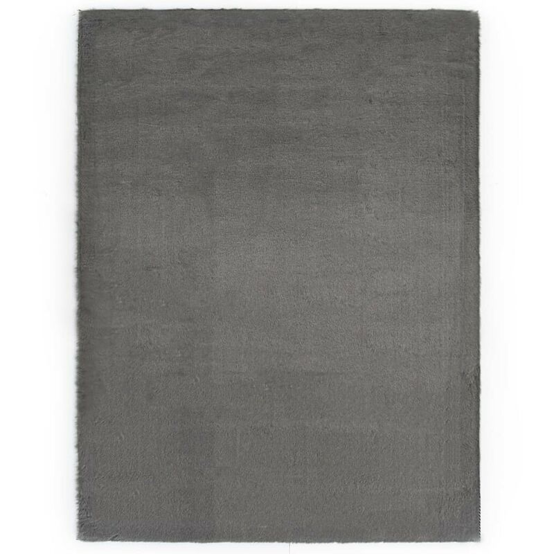 

Alfombra de pelo sintético de conejo gris oscuro 120x160 cm - Hommoo