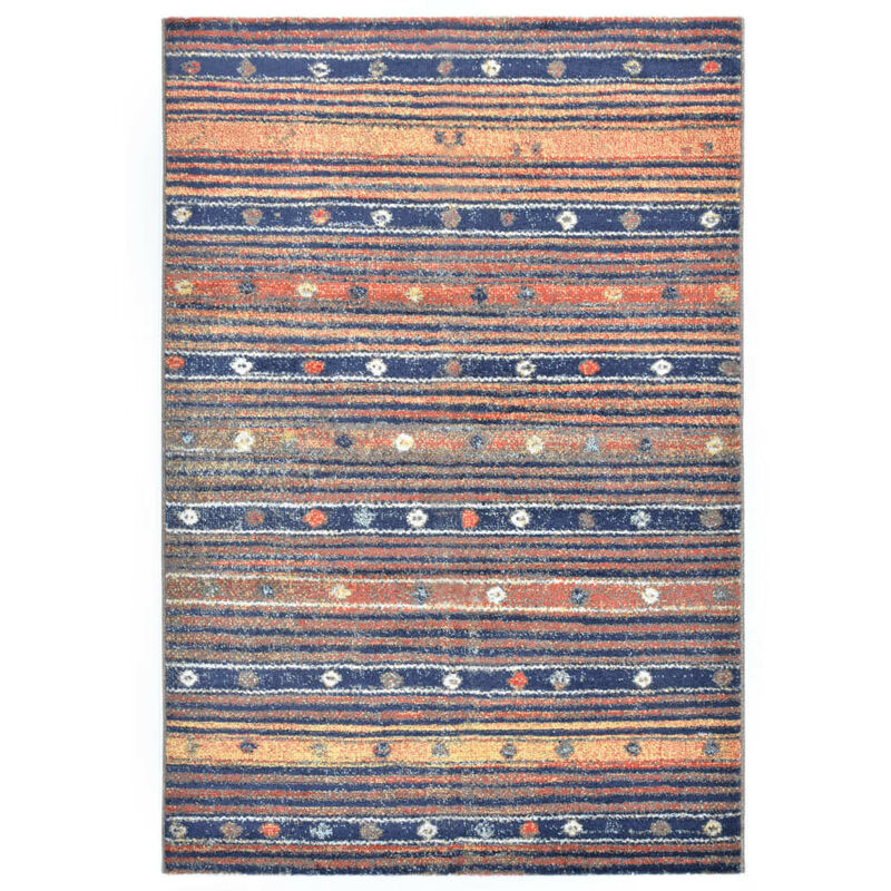 

Alfombra de PP azul y naranja 120x170 cm - Hommoo