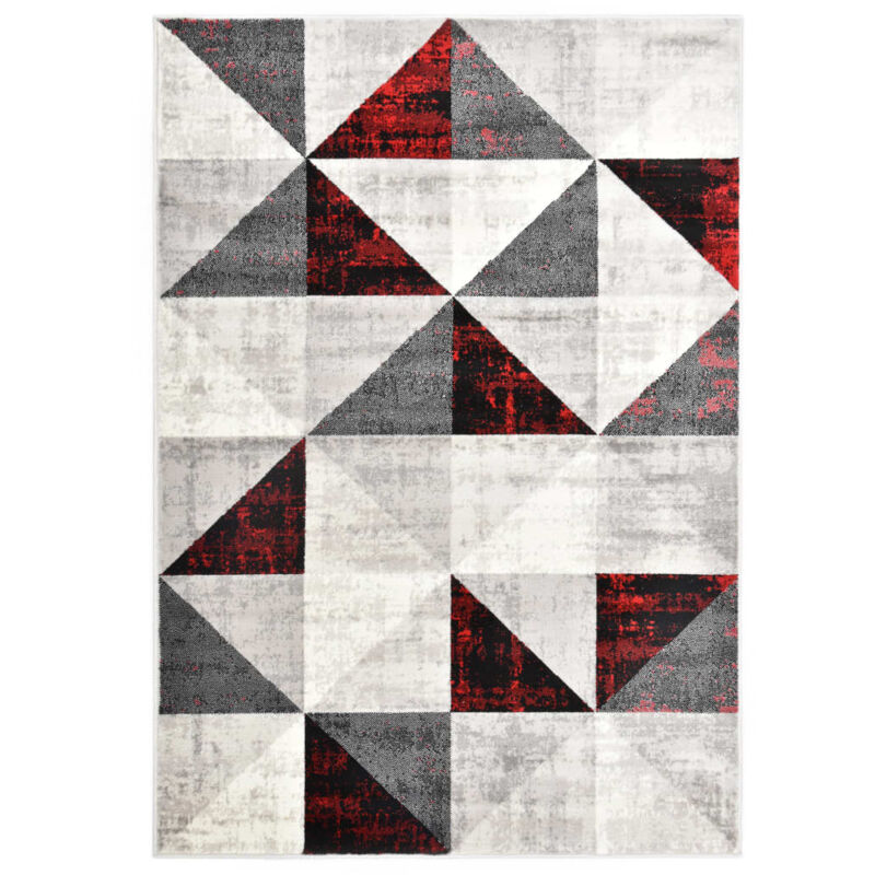 

Alfombra de PP negro y rojo 120x170 cm - Hommoo