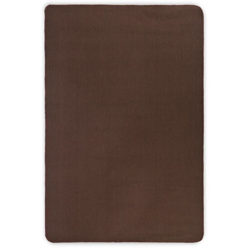 

Alfombra de yute con reverso de latex 140x200 cm marrón oscuro - Hommoo