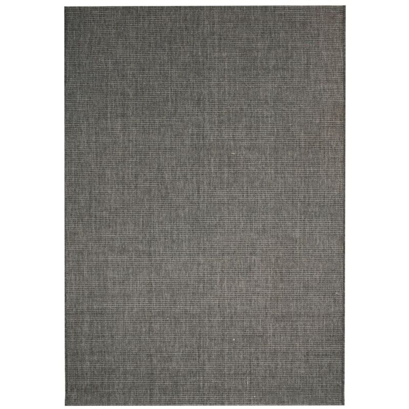 

Alfombra exterior/interior 120x170 apariencia sisal gris oscuro - Hommoo