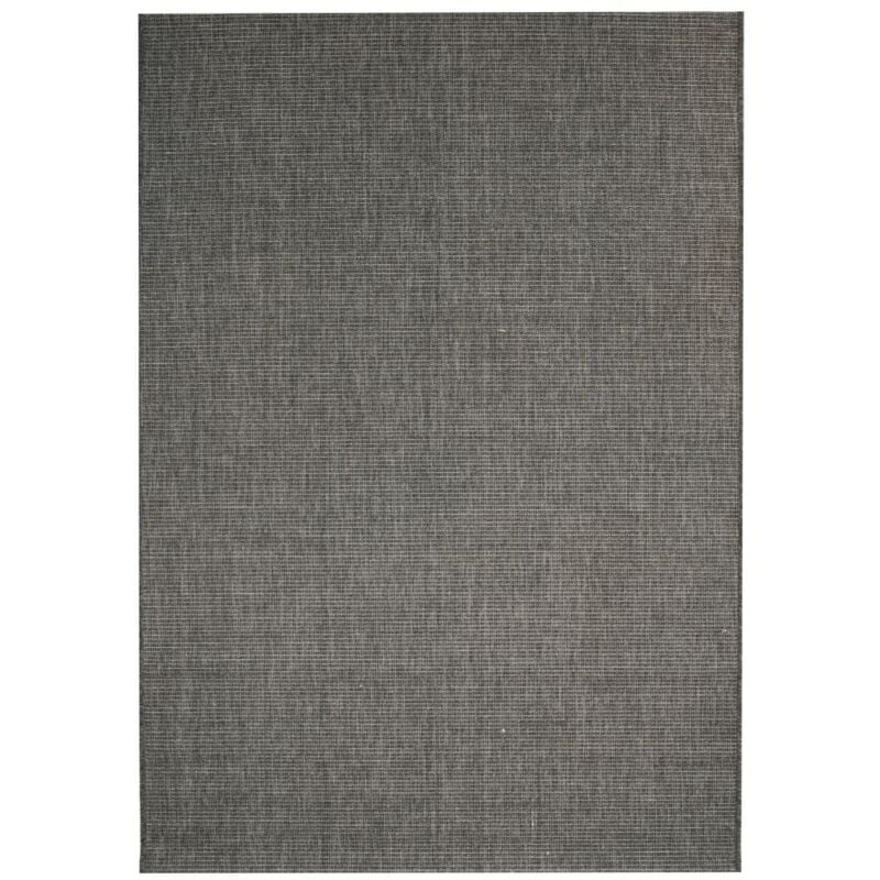 

Alfombra exterior/interior 160x230 apariencia sisal gris oscuro - Hommoo
