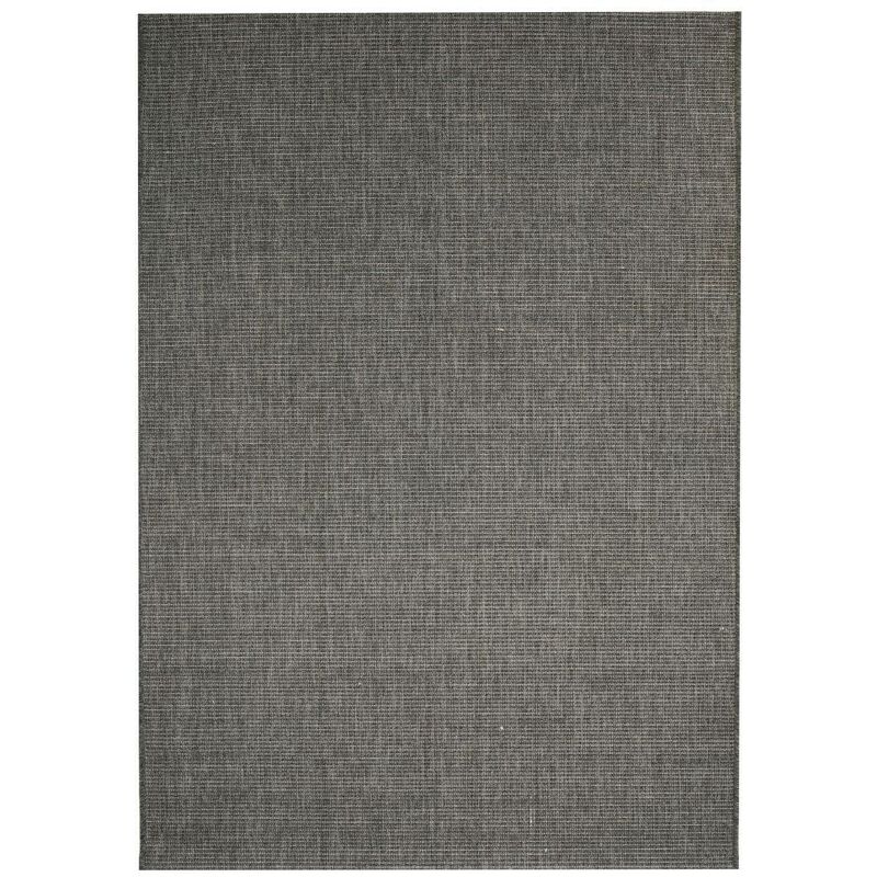

Alfombra exterior/interior 80x150 apariencia sisal gris oscuro - Hommoo
